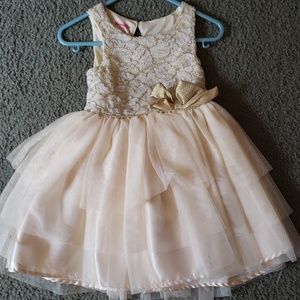 Gold sparkly toddler dress